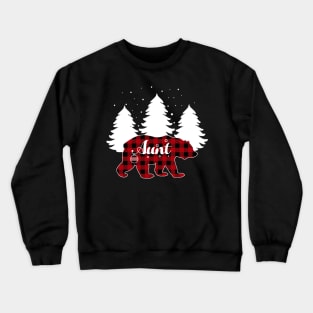 Buffalo Red Plaid Aunt Bear Matching Family Christmas Crewneck Sweatshirt